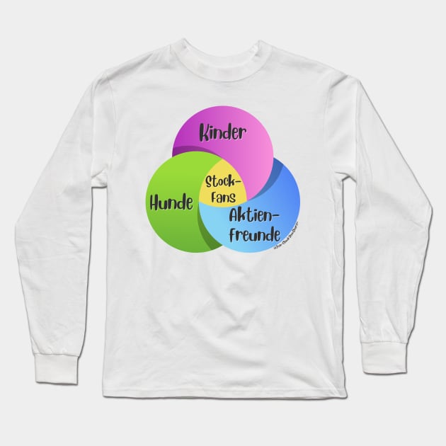 Venn-Diagramm Stock Fans Kinder Hunde Aktienfreunde Hunde Long Sleeve T-Shirt by Jean-Claude Venn-Diagram